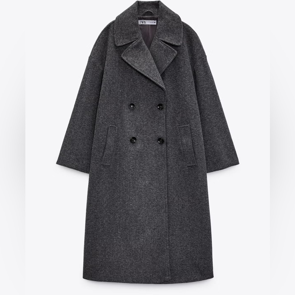 Zara Gray Oversized Coat